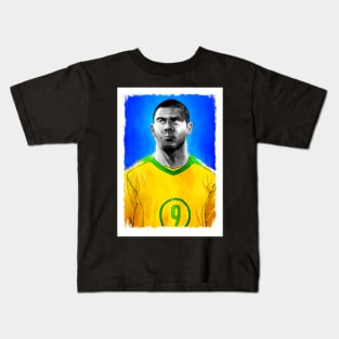 Ronaldo Nazário- R9 -  Brazil Football Artwork Kids T-Shirt